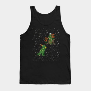 T- rex christmas tree star topper Tank Top